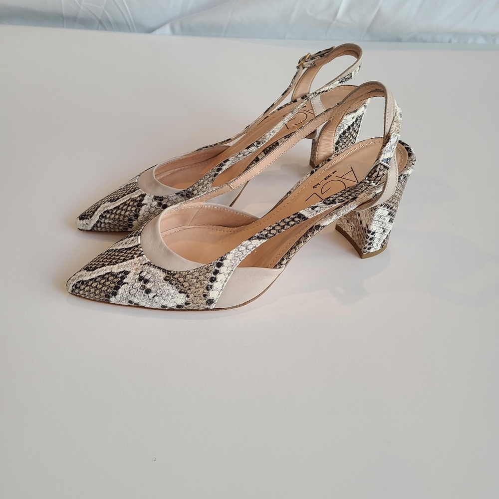 AGL Snakeskin Slingback Pumps Size 9.5